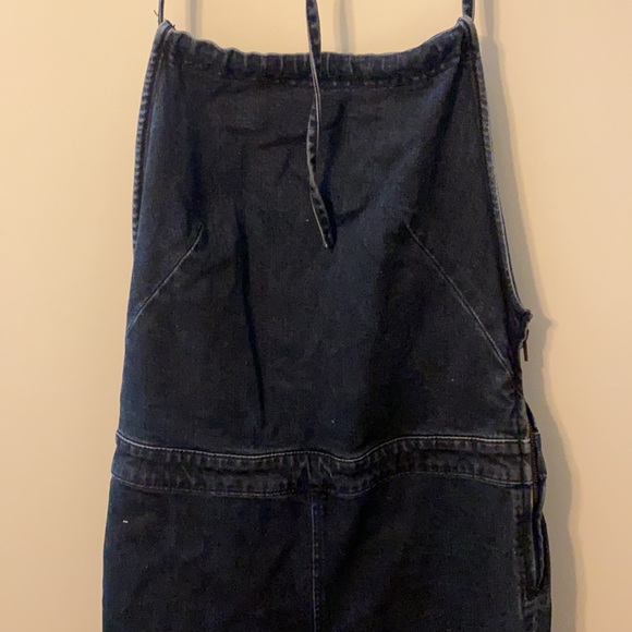 Free People Denim Halter Jumpsuit - Picture 4 of 9